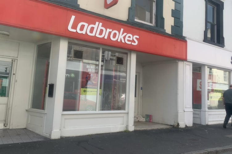 Police removed a beggar from Newton Abbot town centre