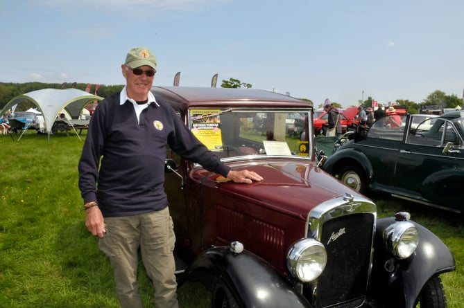 Colin Homewood with his Austin.