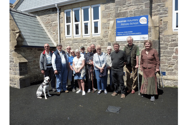 The annual Beating of theBounds of the Manorial Borough of Newton Abbot began at Bearne’s School.
