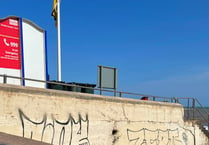 Vandals damage sea wall at Dawlish 