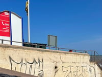 Vandals damage sea wall at Dawlish 