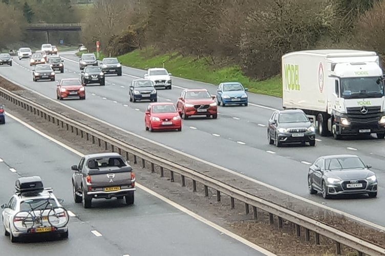 The M5 motorway near Wellington.