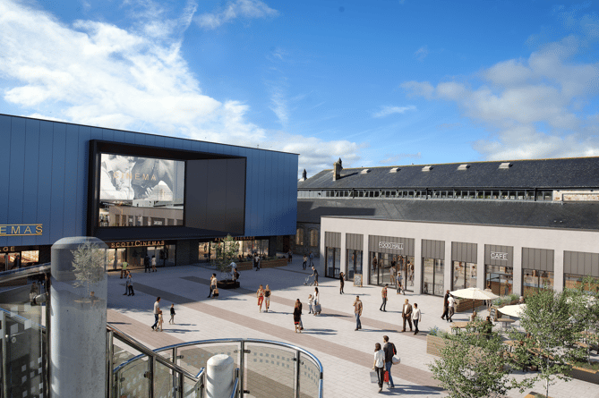 An artist's impression of how the new cinema and plans for the market could transform the centre of Newton Abbot