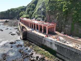 Work on rockfall shelter reaches milestone 
