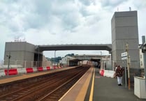 New station footbridge craned into place 