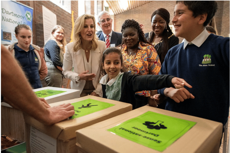 Sophie,  Duchess of Edinburgh, enjoying the event with youngsters.