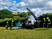 ICYMI: Firefighters release images of ramming machine fire 