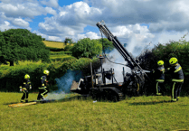 ICYMI: Firefighters release images of ramming machine fire 