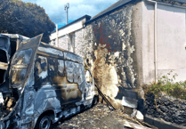 ICYMI: Firefighters release dramatic photos of van fire in Dittisham 