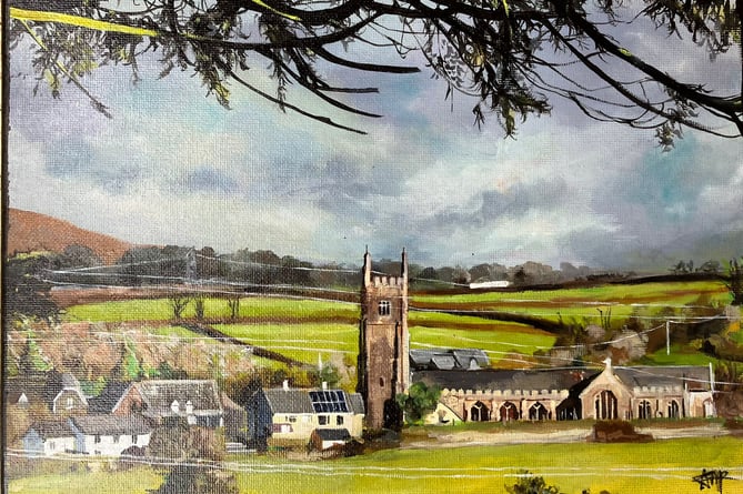Angelie Pickett, a 15-year-old artist, won in the older age group with her accomplished painting of Ugborough