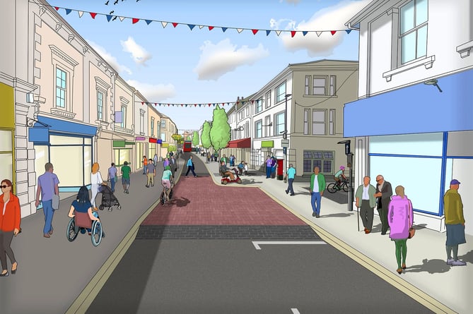Artist impression of proposed improvements to Queen Street