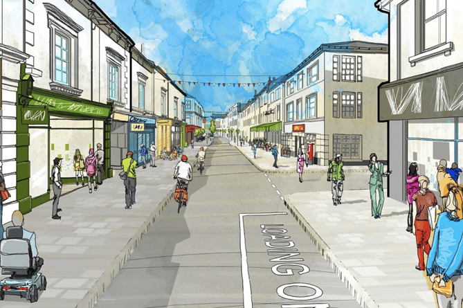 Artist impression of proposed improvements to Queen Street