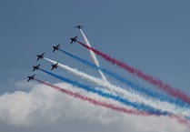 Brilliant Red Arrows over Teignmouth