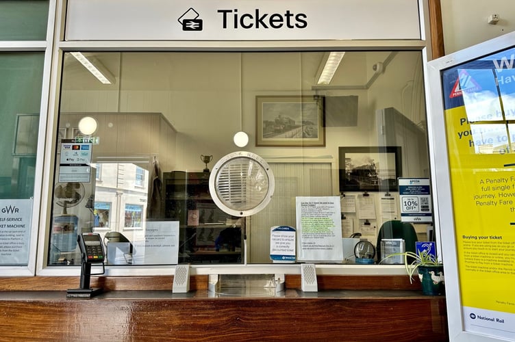 Dawlish station booking office