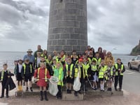 Youngsters clear Teignmouth's back beach 