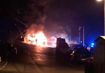 WATCH: Firefighters tackle Dawlish vehicle blaze