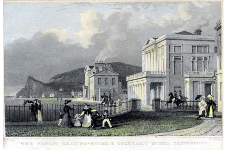 The Public Assembly rooms on the Den, Teignmouth in 1830.