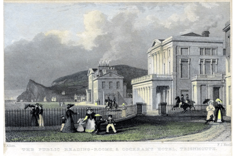 The Public Assembly rooms on the Den, Teignmouth in 1830.