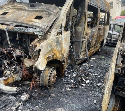 Shocking images show devastating aftermath of arson attack 