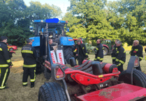 Firefighters get to grips with farming machinery at drill night 