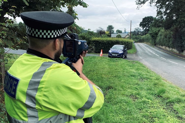 Police speed checks in Chudleigh 