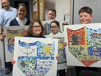 Kingskerswell pupil's art hangs proudly on school hall wall