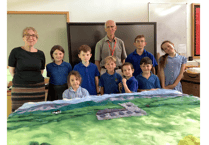 Felting masterclass mural completed by Moretonhampstead pupils