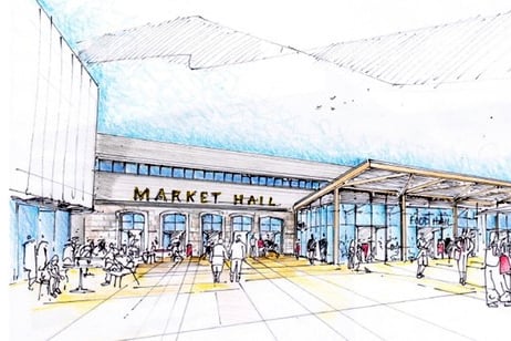 Concept Drawing of Newton Abbot Market Square (Image: Teignbridge District Council)