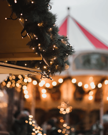 Christmas market stock image