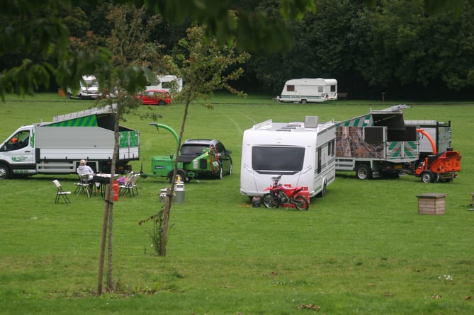 Travellers in Bakers Park, Newton Abbot