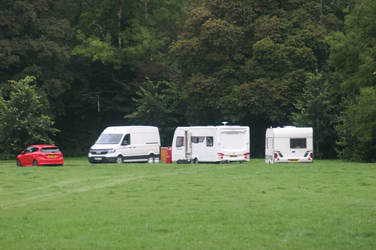 Travellers in Bakers Park, Newton Abbot