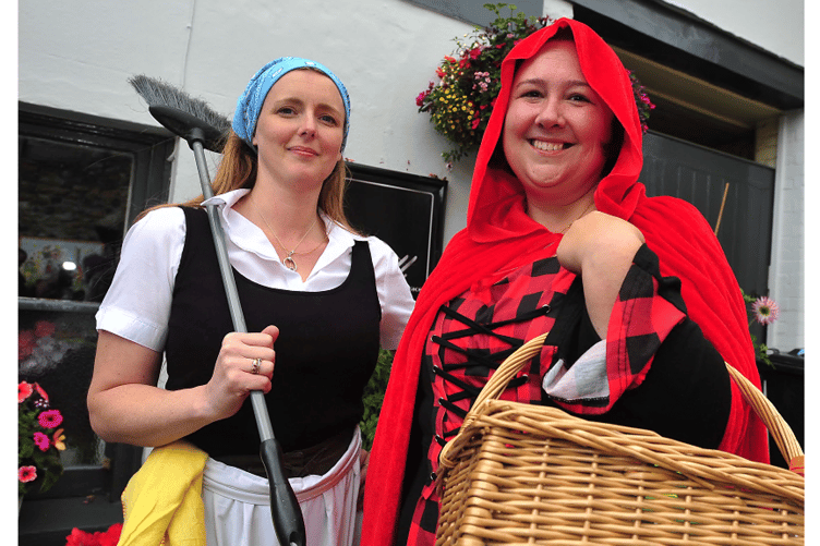 Sally Pickford as Cinderella and Hayley Smith as Little Red Riding Hood.