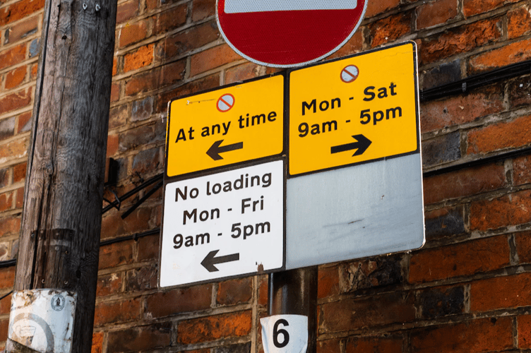No waiting sign stock image