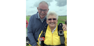 15,000ft leap for Newton Abbot woman Angela's 80th