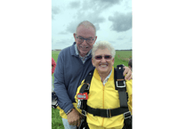 15,000ft leap for Newton Abbot woman Angela's 80th