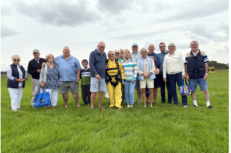 15,000ft leap for Newton Abbot woman Angela's 80th