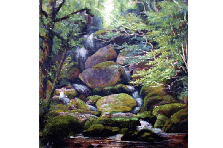 A charming Jones painting of Becky Falls