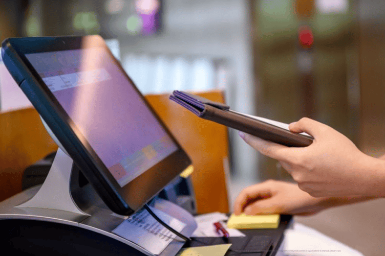 Cash register stock image