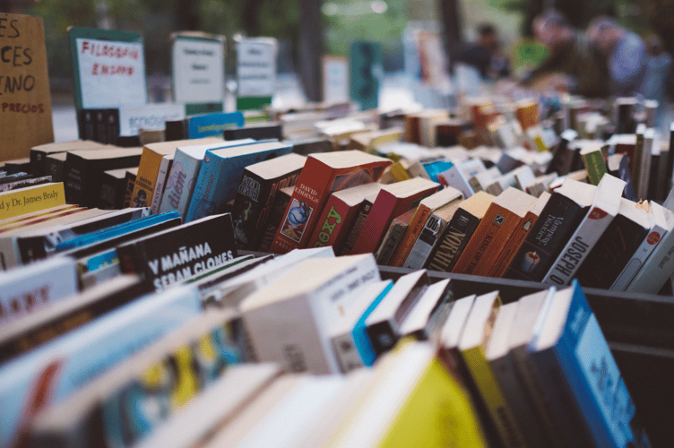 Book sale stock image