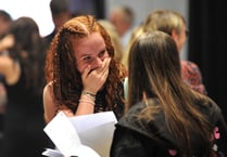 Happy students as Teign School on GCSE results day