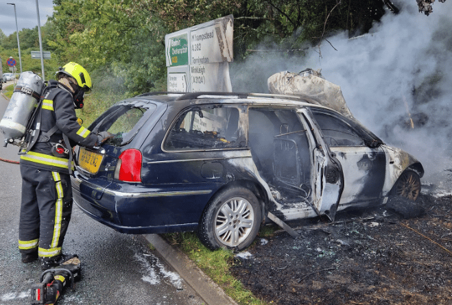 ICYMI: Chagford firefighters attend to car fire 