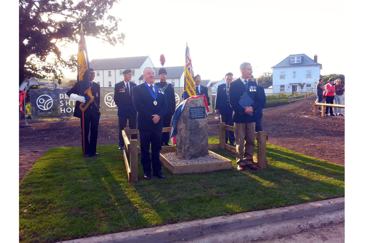 Cllr Evans, Bugler Bolton, Col Bailey and members of the RBL