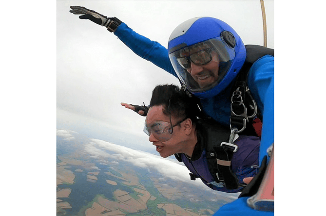 Marco Jiminez, Newton Abbot Hospital nurse, skydives for NHS charity