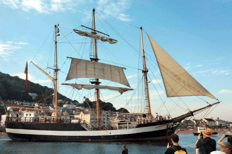 Sail ship in Teignmouth