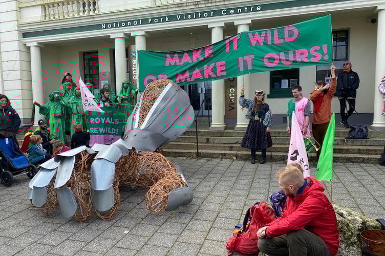 Rewilding protest gauntlet