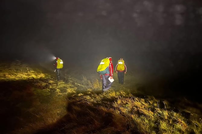 Dartmoor Search and Rescue search for missing person