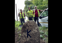 Here be the boundary stone...