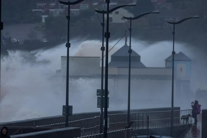 Storm Babet batters Teignmouth 