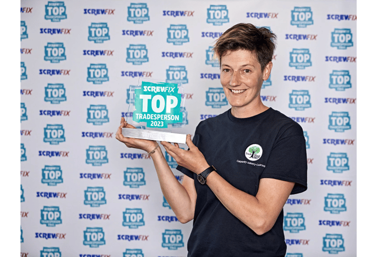 Astrid with her trophy