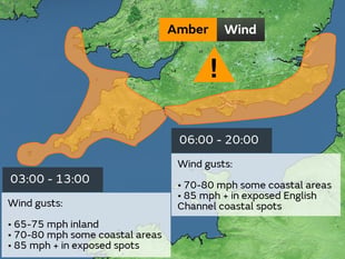 Storm Ciarán will cross the South West on Thursday
